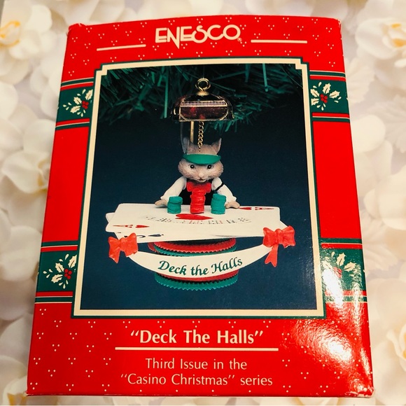 Enesco Holiday Vintage Enesco Christmas Ornament Deck The Halls 3rd